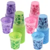 Pahare Plastic Model Floral, Set 100 Bucati