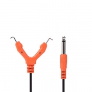 Clip Cord Clasic V Portocaliu - 1.8m, Silicon Moale, Jack 6.3mm