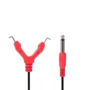 Clip Cord Clasic V Rosu - 1.8m, Silicon Moale, Jack 6.3mm
