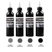 Tus Tatuaje Xtreme Ink - Graywash Set 4 x 120ml