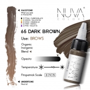 Nuva Colors 65 Dark Brown - Pigment Micropigmentare Sprancene 15ml