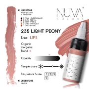 Nuva Colors 235 Light Peony - Pigment Micropigmentare Buze 15ml