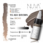 Nuva Colors 95 Ash Brown - Pigment Micropigmentare Sprancene 15ml