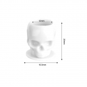 Capacele pentru Tus Tatuaje Skull 12mm - Set 50 Bucati