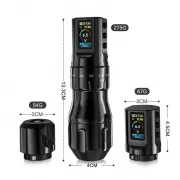 INKONE Prick Aparat De Tatuat Wireless, Stroke Ajustabil, Negru
