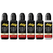Kuro Sumi Imperial Zhang Po Greywash Shading Set - Set 6 Tusuri pentru Tatuaje 6 × 44 ml