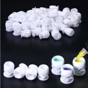 Capacele pentru Tus Tatuaje Skull 12mm - Set 50 Bucati