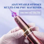 MAST P60 Wireless Tattoo Pen - Aparat PMU Profesional, Stroke Reglabil, 2 Baterii, Pink