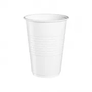 Pahare Plastic Albe - Set 100 Bucati