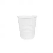 Pahare Plastic Albe - Set 100 Bucati