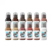 World Famous Limitless Pink Ribbon Set - 12 Pigmenti Tatuaje Profesionali (30ml)