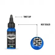 Dynamic Ink Platinum Azure Blue 30 ml, Tus Profesional pentru Tatuaje REACH