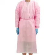 Halat Protectie de Unica Folosinta cu Legaturi la Spate Roz - 10 Bucati