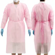 Halat Protectie de Unica Folosinta cu Legaturi la Spate Roz - 10 Bucati