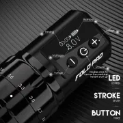 Dragonhawk Fold Pro 7 Aparat de Tatuat Wireless cu Stroke Reglabil 2.4-4.2 mm, 2 Baterii