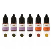 Hanafy Mineral Eyebrows Set - Set 6 Pigmenti Minerali PMU Sprancene Pentru Practica, 6 x 5ml