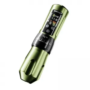 Bronc X2 Ajustabil Wireless Pen Army Green, Masina De Tatuat Cu Stroke 2.6 - 4mm