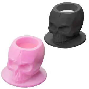 Capacele din Silicon Craniu - Suport Tus si Pigment Tatuaj, Set 50 Bucati