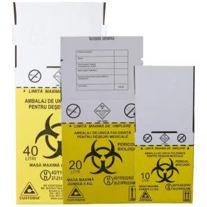 Cutie Incinerare Deseuri Infectioase, Cu Sac Galben