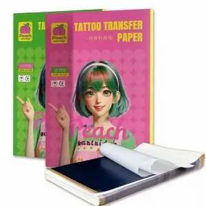 Foi Stencil Hartie Transfer Tatuaj Peach 1 buc