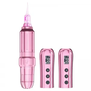 Biomaser U1 Wireless Rose Pink Aparat Micropigmentare cu Cursa Reglabila pentru Sprancene si Buze