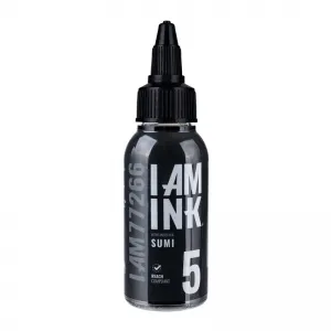 I AM INK Black Liner 5, 50 ml, Tus Profesional pentru Tatuaje REACH
