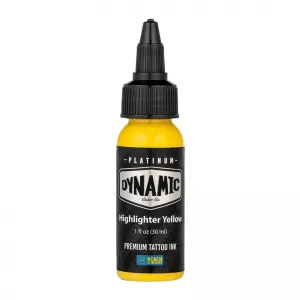 Dynamic Ink Platinum Highlighter Yellow 30 ml, Tus Profesional pentru Tatuaje REACH
