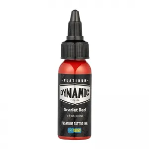 Dynamic Ink Platinum Scarlet Red 30 ml, Tus Profesional pentru Tatuaje REACH