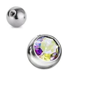 Bila Piercing AB Crystal, Prindere cu Filet 1.6 mm
