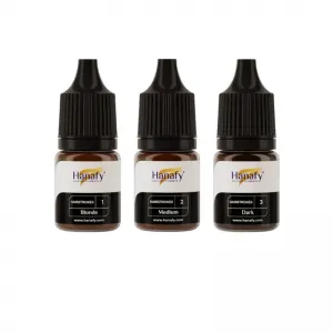 Hanafy Hairstrokes Set - Set 3 Pigmenti Hibrizi PMU Sprancene Pentru Practica, 3 x 5ml