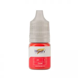 Hanafy Lips No. 1 Coral - Pigment PMU Buze Pentru Practica