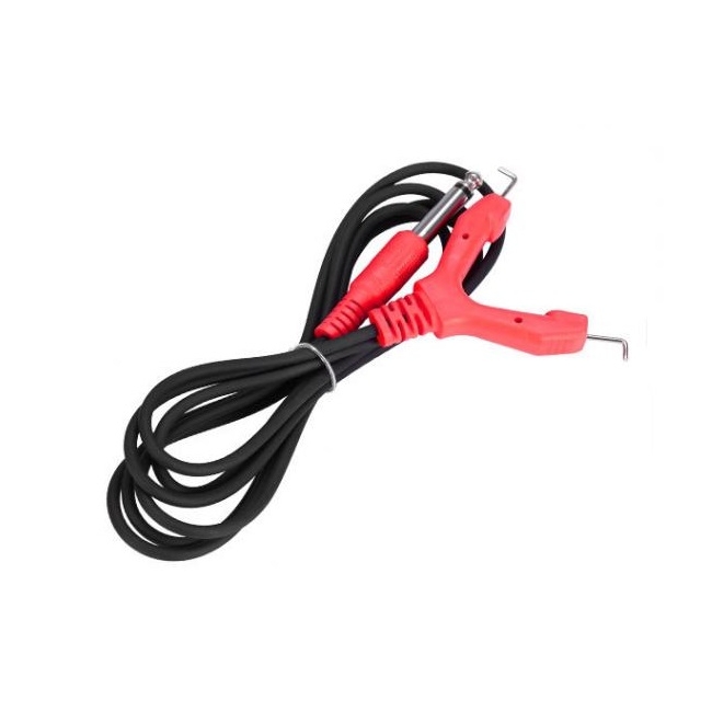 Clip Cord Clasic V Rosu - 1.8m, Silicon Moale, Jack 6.3mm
