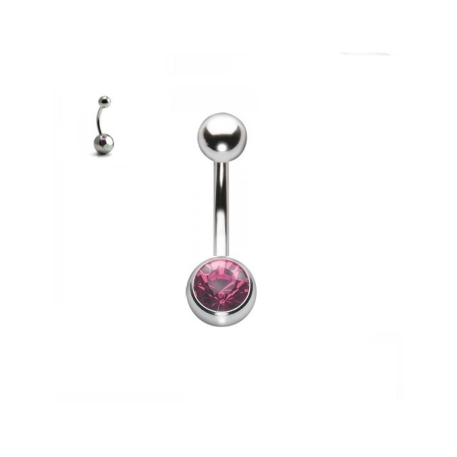 Cercel Buric Baby Fuchsia 1.6 x 8mm
