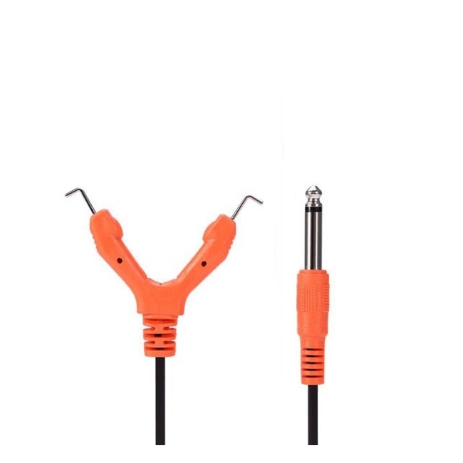 Clip Cord Clasic V Portocaliu - 1.8m, Silicon Moale, Jack 6.3mm