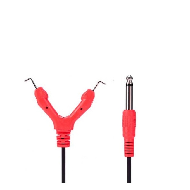 Clip Cord Clasic V Rosu - 1.8m, Silicon Moale, Jack 6.3mm