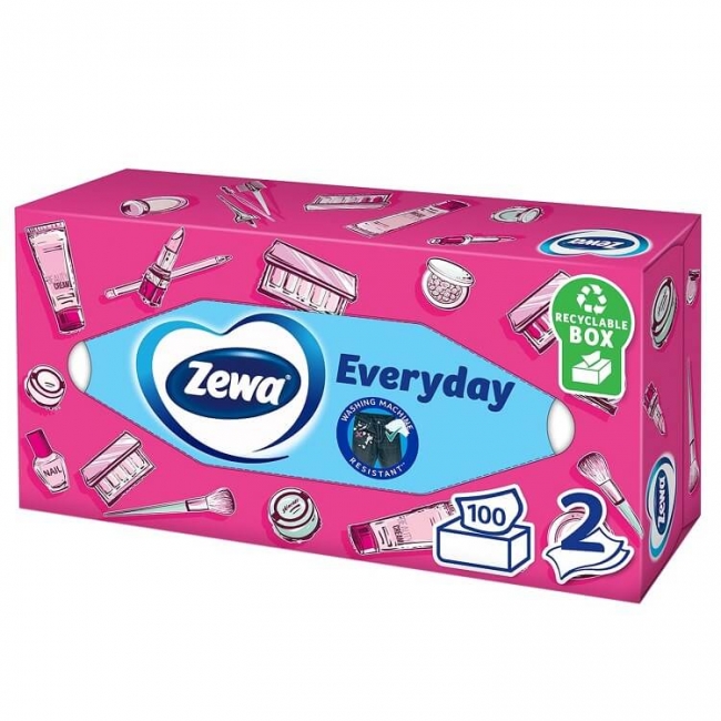 Servetele Cutie ZEWA, 2 Straturi 100Buc