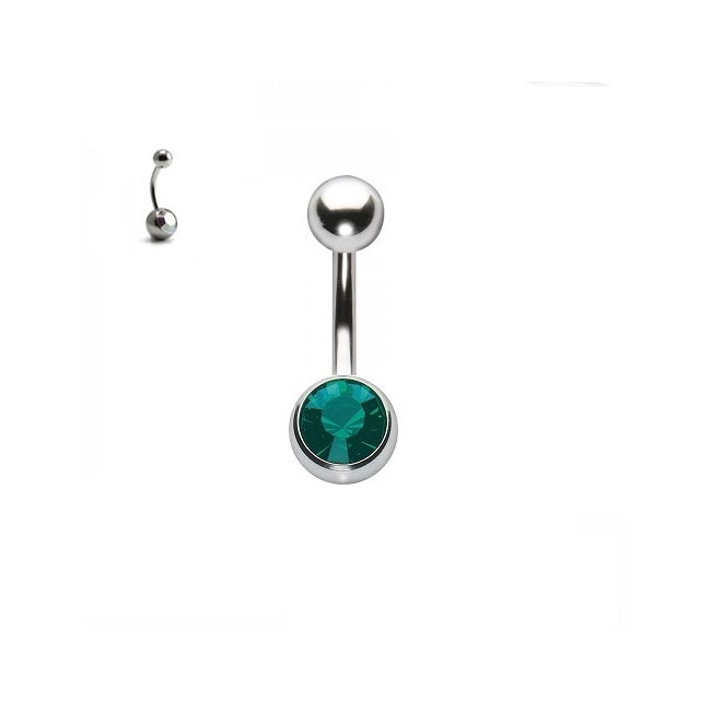 Cercel Buric Baby Emerald 1.6 x 12mm