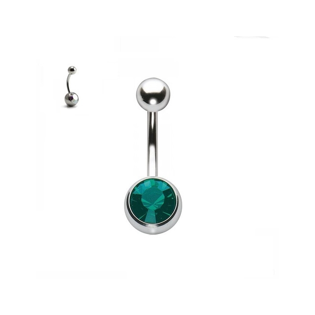 Cercel Buric Emerald 1.6 x 14mm