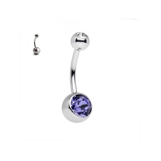 Cercel Buric Dublu Heliotrope 1.6 x 10 x 5mm