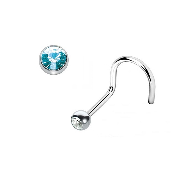 Cercel Nas Stud Aqua