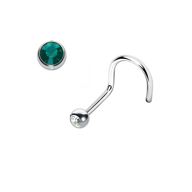 Cercel Nas Stud Emerald