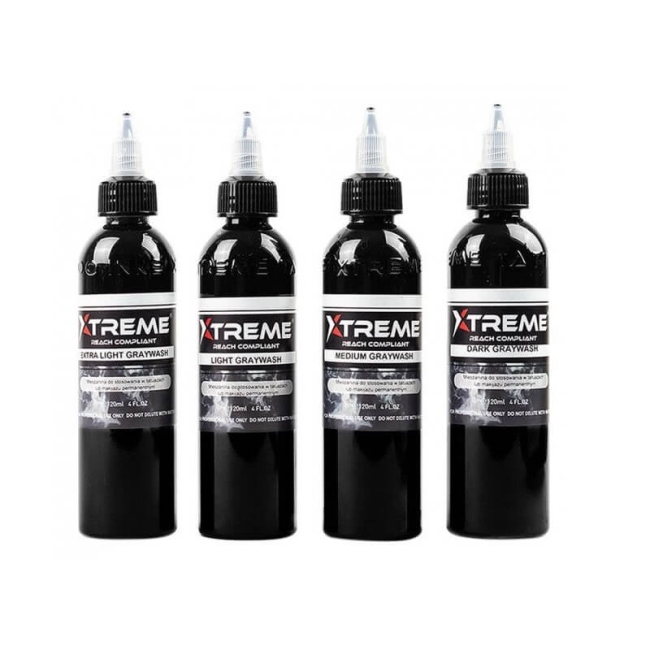 Tus Tatuaje Xtreme Ink - Graywash Set 4 x 120ml