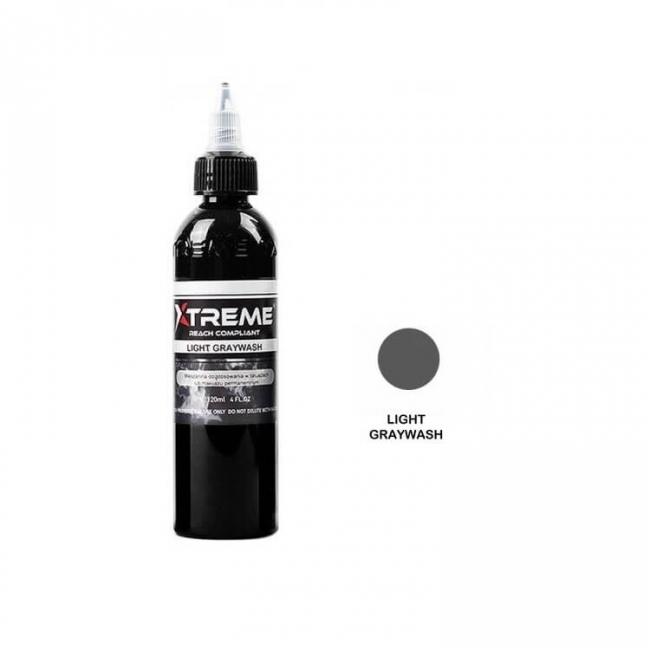Xtreme Ink Light Graywash, 120 ml, Tus Profesional pentru Tatuaje REACH