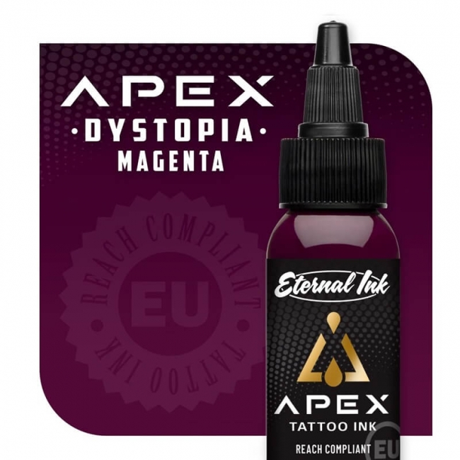 Eternal Ink Apex - Dystopia Magenta 30ml, Tus Tatuaje REACH Compliant