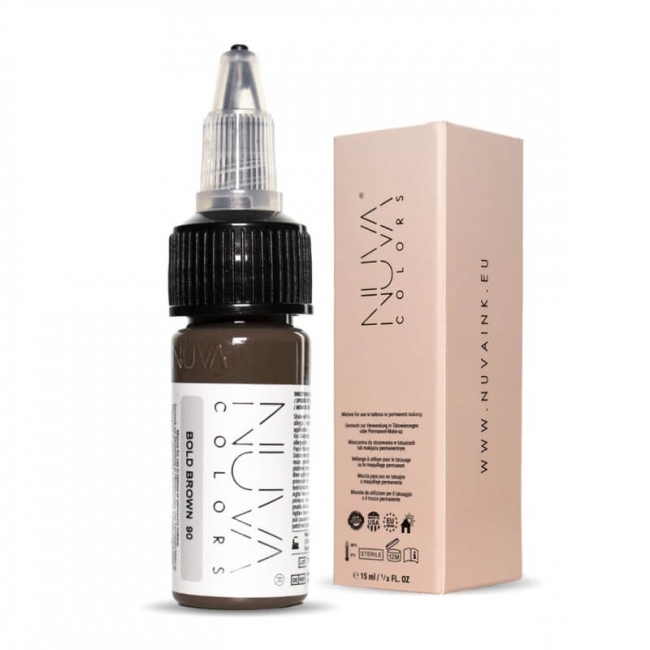 Nuva Colors 90 Bold Brown - Pigment Micropigmentare Sprancene 15ml