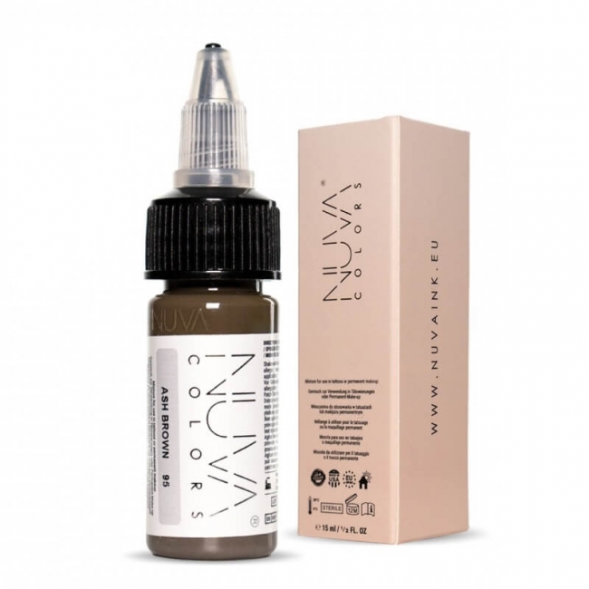 Nuva Colors 95 Ash Brown - Pigment Micropigmentare Sprancene 15ml