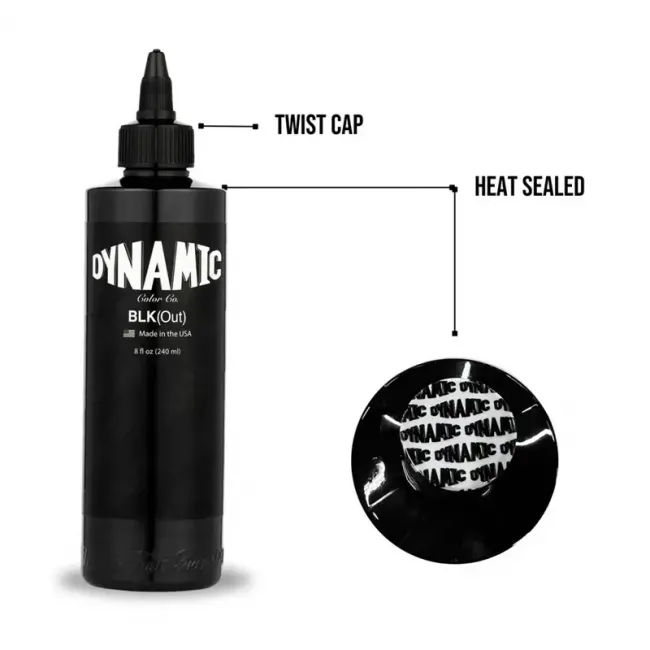 Dynamic BLKOUT Tattoo Ink Tus Tatuaje Negru 240ml