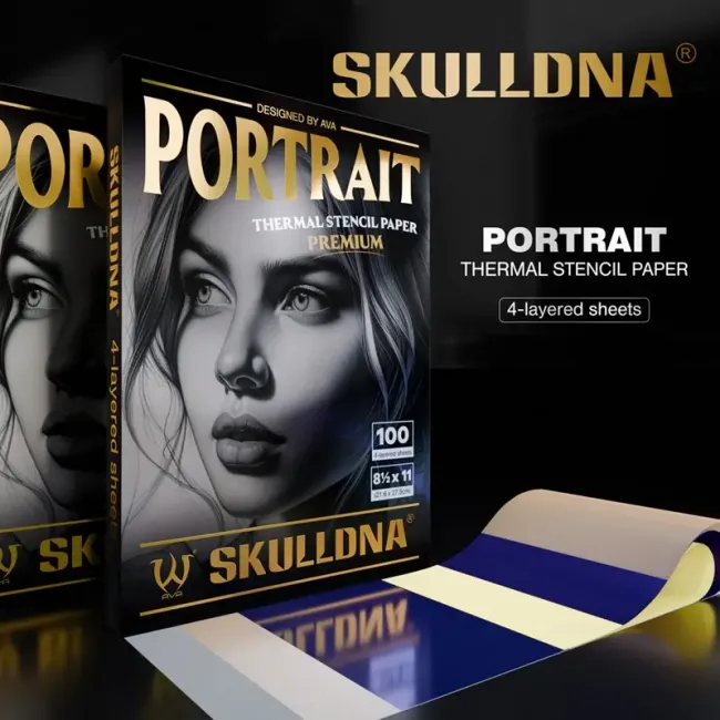 Foi De Transfer Tatuaje Skulldna Portrait, Imprimanta Si Manual
