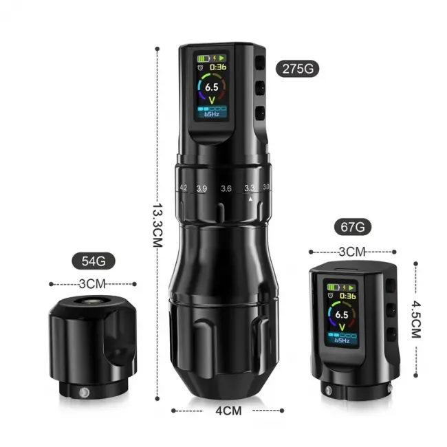 INKONE Prick Aparat De Tatuat Wireless, Stroke Ajustabil, Rosu