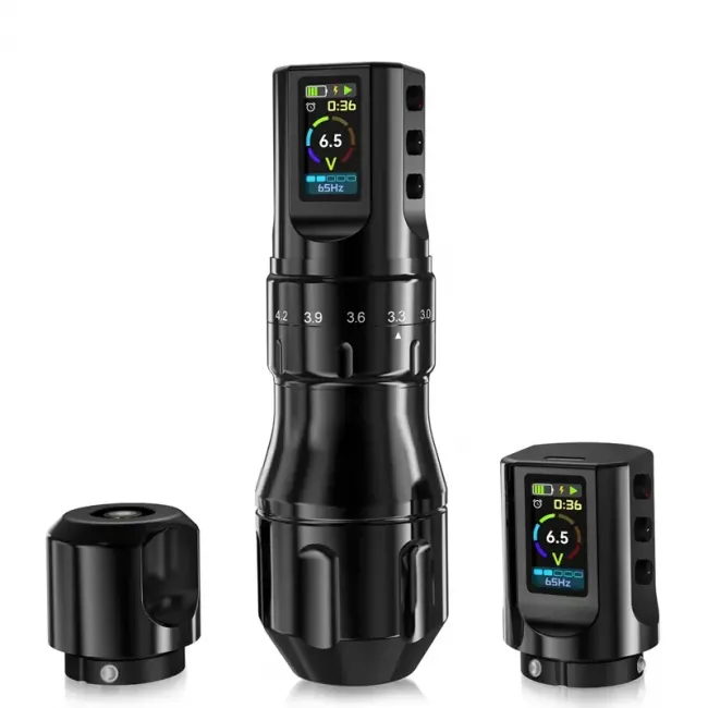 INKONE Prick Aparat De Tatuat Wireless, Stroke Ajustabil, Negru